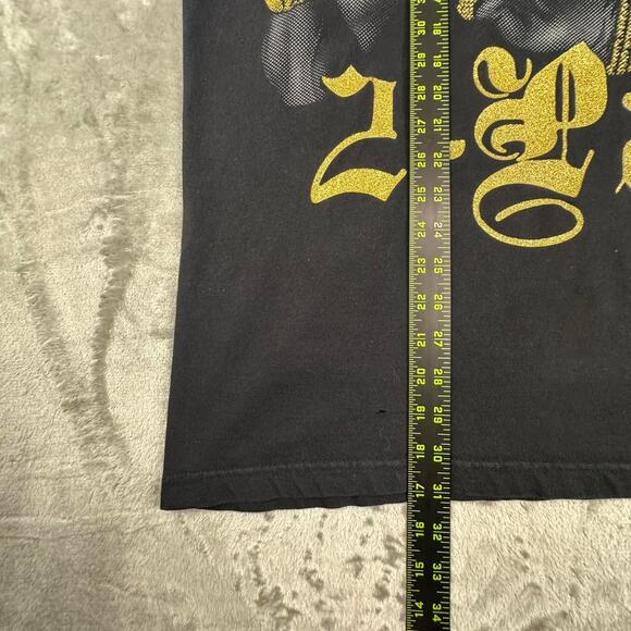 Vintage Y2K Tupac Shakur Black 2-pac Gold “All Eyes on Me” Album Cover RapTee 2X - Picture 5 of 8